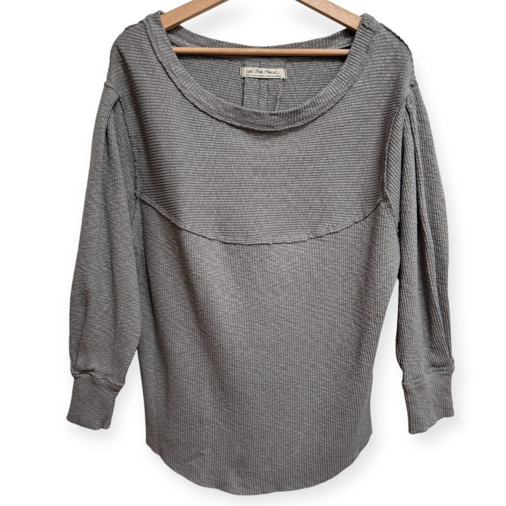 Free People OG Long Sleeve Slouchy Thermal Knit Top Small